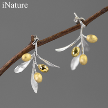 INATURE New Korean 925 Sterling Silver Olive Branch Statement Earrings for Women Bridal Wedding Jewelry 2024 - buy cheap