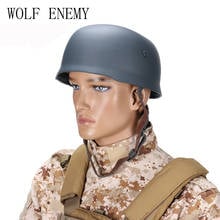 WWII-Casco alemán Fallschirmjager M38, de acero, con forro de cuero, gris, de limpieza aidista World War 2, alemán M38 2024 - compra barato