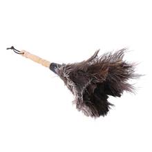 Cepillo de piel de avestruz antiestático, herramienta de limpieza de polvo, mango de madera, gran oferta 2024 - compra barato