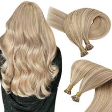 VeSunny I Tip Remy Human Hair Extensions Pre Bonded Hair Extensions Blonde Highlighted I tip Extensions Human Hair Keratin Hair 2024 - buy cheap