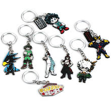 10pcs/lot Anime My Hero Academia Key Chains Cartoon Lovely Alloy Metal Keychain Keyring Pendant Toy Gift 2024 - buy cheap