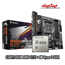 AMD Ryzen 5 3500X R5 3500X CPU + GA B550M AORUS ELITE Motherboard Suit Socket AM4 All new but without cooler 2024 - buy cheap