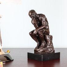 Figura de estatua de bronce de The Thinker de Rodin, escultura pequeña famosa, arte clásico para decoración, colección de regalos 2024 - compra barato
