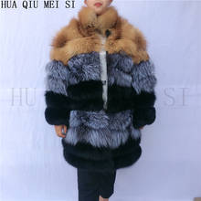 Ropa de invierno para mujer, abrigo de piel auténtica, abrigos de piel de zorro natural, abrigo de piel auténtica, 20 2024 - compra barato