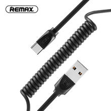 Remax Retractable Spring usb type c cable 2.4A Fast Charging for Xiaomi Mi 5 USB C Data sync Cables for Samsung s9 s8 Oneplus 6 2024 - buy cheap