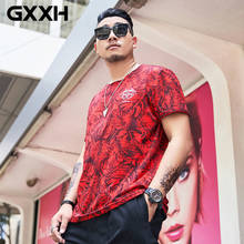 GXXH New Plus Size Big XXXL XXXXL 5XL 6XL Men's Fashion Red T-shirt Fat Guy Printed Short-sleeved Tshirts Casual Men Tee Shirt 2024 - buy cheap