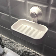 Пластиковая Коробка для мыла на присоске, перезаряжаемый настенный держатель с отверстием для мыла и посуды, компактные аксессуары для ванной комнаты 2024 - купить недорого