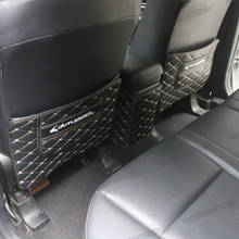 carbon fiber car seat anti-kick mat for mitsubishi outlander 2014 2015 2016 2017 2018 2019 2020 2021 2022 carpet interior 2024 - buy cheap