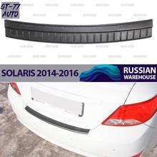 Защитная накладка на задний бампер для Hyundai Solaris седан 2014- защитный молдинг внешний материал АБС пластик тюнинг 2024 - купить недорого