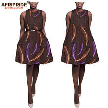 2019 africano impressão vestido feminino com faixas cinto solto casual mini vestido de festa dashiki outfit sem mangas afripride a1925046 2024 - compre barato