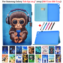 Tablet Case for Samsung Galaxy Tab S5e 10.5 2019 SM-T720 SM-T725 Funda Animal Painted Stand Shell for Samsung S5e S5 e Cover 2024 - buy cheap