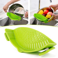 Coador de panela de silicone funil líquido cozimento defletor de massa anti-derramamento de drenagem panelas cozinha ferramenta de cozinha #88313 2024 - compre barato