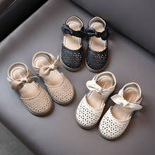 Sandalias para niños y niñas, zapatos de Color sólido tejido, zapatos de princesa, sandalias de playa, SX479 2024 - compra barato
