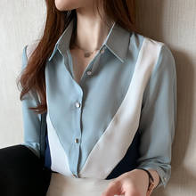 Осенняя шифоновая блузка с длинным рукавом, рубашка, блузки, Mujer De Moda 2021, офисная блузка, женские рубашки, D629 2024 - купить недорого