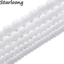 High Quality Natural Stone White Porcelain Round Loose Strand Beads 4/6/8/10/12mm 15" for Jewelry Making Bracelet Diy beads 2024 - buy cheap