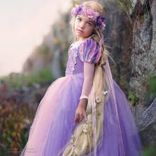 Princess Dress Girls Kids Halloween Cosplay Costume Carnival Party Fancy Dress Up Role Play Clothes Children Christmas Disfraz 2024 - купить недорого
