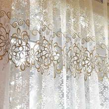 Modern Floral Sheer Tulle Curtains for Living Room Bedroom Printed Voile Curtain for Bedroom Kitchen Window Blinds Drapes Custom 2024 - buy cheap