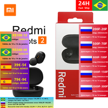 Беспроводные наушники Xiaomi Redmi AirDots 2, TWS, Bluetooth 5,0, стерео, шумоподавление, гарнитура с микрофоном, Внутриканальные наушники 2024 - купить недорого