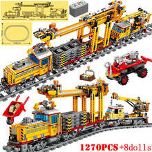MOC City Train Station Track Rail High-Tech Creative Building Blocks Bricks DIY Tech Toys For Children 2024 - buy cheap