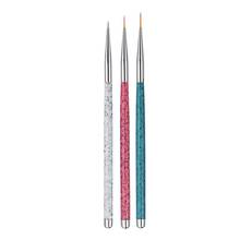 NOQ 3 Pcs Set Manicure Brushes Nail Art Acrylic Gel Brush Dotting Painting Pull Pen Nails Professional Equipment Tools 2024 - buy cheap