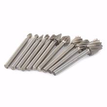 10 Pieces 1/8 HSS Routing Router Drill Bits Set Dremel Carbide Rotary Burrs Tools Wood Stone Metal Root Carving Milling Cutter 2024 - buy cheap