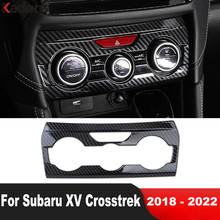 Cubierta de Panel de interruptor de ajuste para Interior de coche, accesorios embellecedores de fibra de carbono para Subaru Crosstrek XV SUV/Hybrid 2018 2019 2020 2024 - compra barato