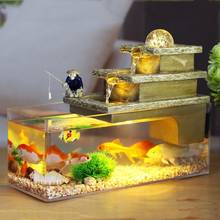 Table Decorative Water Fountain Interios Fish Tank Aromatherapy Indoor Desktop Ornament Home Decoration 2024 - buy cheap