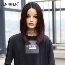 Synthetic wig Short Straight Purple Blue 613 Middle Part Middle Part Lace Hair Wig Full Head wigs for Women Heat Resistant Fiber 2024 - buy cheap