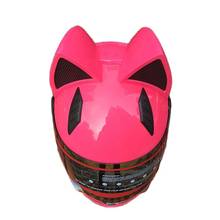 Pink Color Women Cat Helmet Motorbike Helmet Casco Modular  Nitrinos Brand Full Face Casque Motorcycle Helmet 2024 - buy cheap