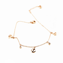 Sailor Anchor Anklet for Women Famous Brand Zircon Rose Gold Stainless Steel Accessories Jewelry Not Fade Best Gift(GA129) 2024 - buy cheap