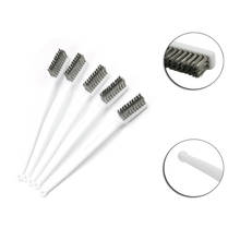 3/5/10Pcs 17cm Total Length Stainless Steel Wire Cleaning Brush 1.2cm Working Width Steel Wire Brush Plastic Handle 2024 - buy cheap