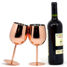 Copa de vino de gran capacidad, creativa, de acero inoxidable 350, oro rosa, para cocina, comedor, Bar, Copas de champán, 550ml/304 ml 2024 - compra barato