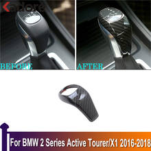 For BMW 2 Series Active Tourer/X1 2016 2017 2018 (F45 F46 F48) Carbon Fiber AT Car Gear Shift Knob Head Cover Trim Accessories 2024 - buy cheap