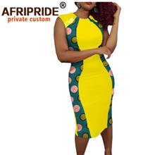 2022 African Print Dresses for Women Casual Dress Sleeveless O-neck Sleeveless Bodycon Dress Plus Size Ankara Clothes A1825080 2024 - buy cheap