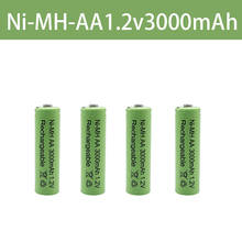 lote 1,2V 3000 mAh NI MH AA Pre-cargado bateras recargables NI-MH recargable AA batera para juguetes micrfono de la cmara 2024 - buy cheap