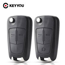KEYYOU Flip Remote Folding Car Key Cover Fob Case Shell For Vauxhall Opel Astra H Corsa D Vectra C Zafira Astra Vectra Signum 2024 - купить недорого