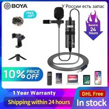 BOYA BY-M1 3.5mm Audio Video Record Lavalier Lapel Microphone for iPhone Android Mac Vlog Mic for DSLR Camera Camcorder Reco 2024 - купить недорого