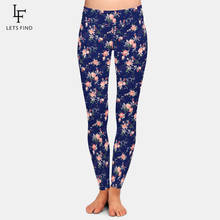 LETSFIND 2020 New Beautiful Flowers Print Women Pants Fashion High Waist Comfortable Slim Fitness Leggings 2024 - buy cheap