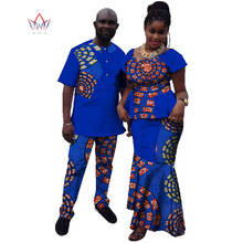 Summer Couple African Clothing Traditional African Clothing For Women Men  Bazin Riche Dashiki Women Skirt Set Men's Suits WYQ10 2024 - buy cheap