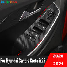 For Hyundai Cantus Creta ix25 2020 2021 Carbon Fiber Interior Window Lift Switch Button Panel Cover Trim Sticker Car Accessories 2024 - buy cheap