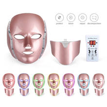 Máscara facial de fototerapia com led, rejuvenescimento da pele, máquina de beleza, clareamento, spa, aperte a pele, casa 2024 - compre barato