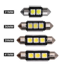 Festoon-bombilla LED CANBUS para coche, luz de techo de lectura automática, color blanco DC12V, 31mm, 36mm, 39mm, 41mm, 5050 SMD, c5w, 1 ud. 2024 - compra barato