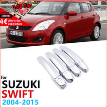 Capa para manoplas cromadas, acessórios automotivos, estilo adesivo, para suzuki swift mariti dzire 2005-2016 2024 - compre barato