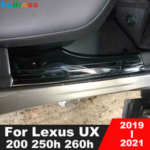 Placa protetora de aço para soleira da porta, lexus ux, 200, 250h, 260h, 2019, 2020, acessórios de estilo do carro, 4 peças 2024 - compre barato