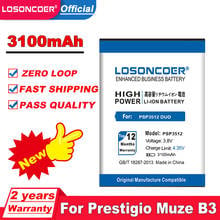 Аккумуляторы LOSONCOER 3100 мАч для Prestigio Muze B3 PSP 3512 PSP 3512 DUO PSP 3512DUO, мобильный телефон с номером отслеживания 2024 - купить недорого