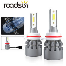 roadsun 2x Car Headlight H7 LED Bulbs H4 LED H1 H8 H9 H11 Headlamps Kit 9005 HB3 9006 HB4 For Auto Fog Lamp 12V 6000K 60W 8000LM 2024 - buy cheap