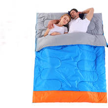 3 In 1 Double Person Sleeping Bag Outdoor Camping Adult Lover Couple Travel Warm Weather Use Can Spliced Into 2Single мешок 2024 - buy cheap