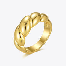 Enfashion anel brilhante de torção para mulheres, cor dourada, bijuteria estilosa amigos, presentes 2020, natal, bague femme r204072 2024 - compre barato