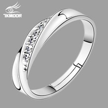 Brand Silver Color New Fashion Star Shiny Zircon Adjustable Size Finger Rings For Women Jewelry Wholesale Wedding Gift 2024 - compre barato