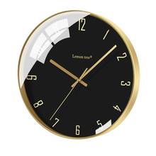 Relógio de parede moderno fz645, relógio de metal dourado para decoração de casa sala de estar, relógios de quartzo para decoração de casa 2024 - compre barato